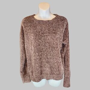 RUE21 Woman M Rusty Brown Acrylic Blend Rib Knit  Longsleeve  Sweater
